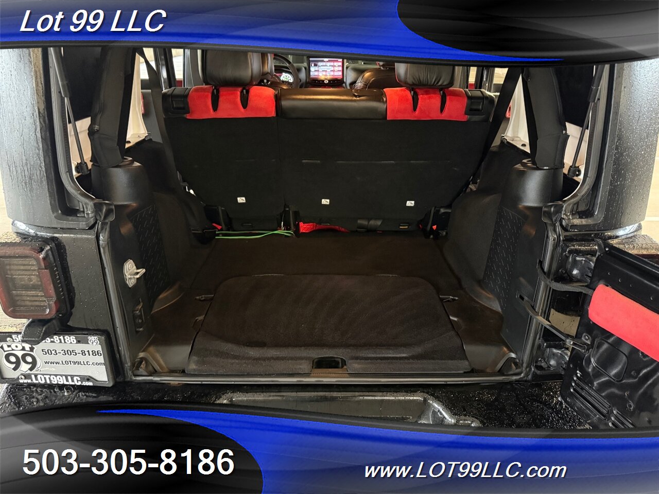 2018 Jeep Wrangler JK Unlimited Sahara ** Red Leather Interior** New 35 " Tires 20 " Wheels *CUSTOM HOOD & DASH* Lifted FOX - Photo 19 - Milwaukie, OR 97267