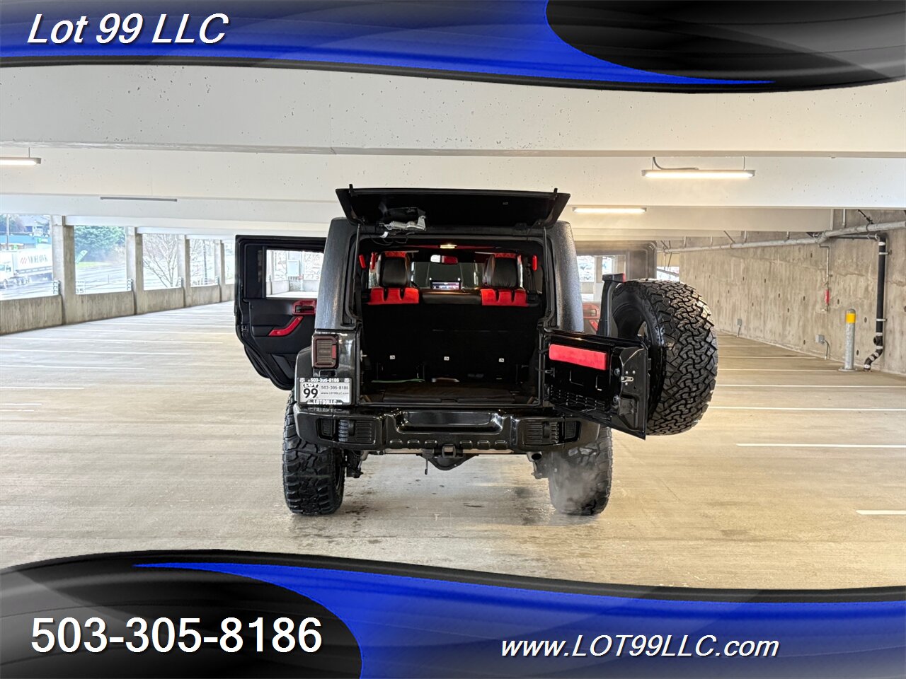 2018 Jeep Wrangler JK Unlimited Sahara ** Red Leather Interior** New 35 " Tires 20 " Wheels *CUSTOM HOOD & DASH* Lifted FOX - Photo 43 - Milwaukie, OR 97267