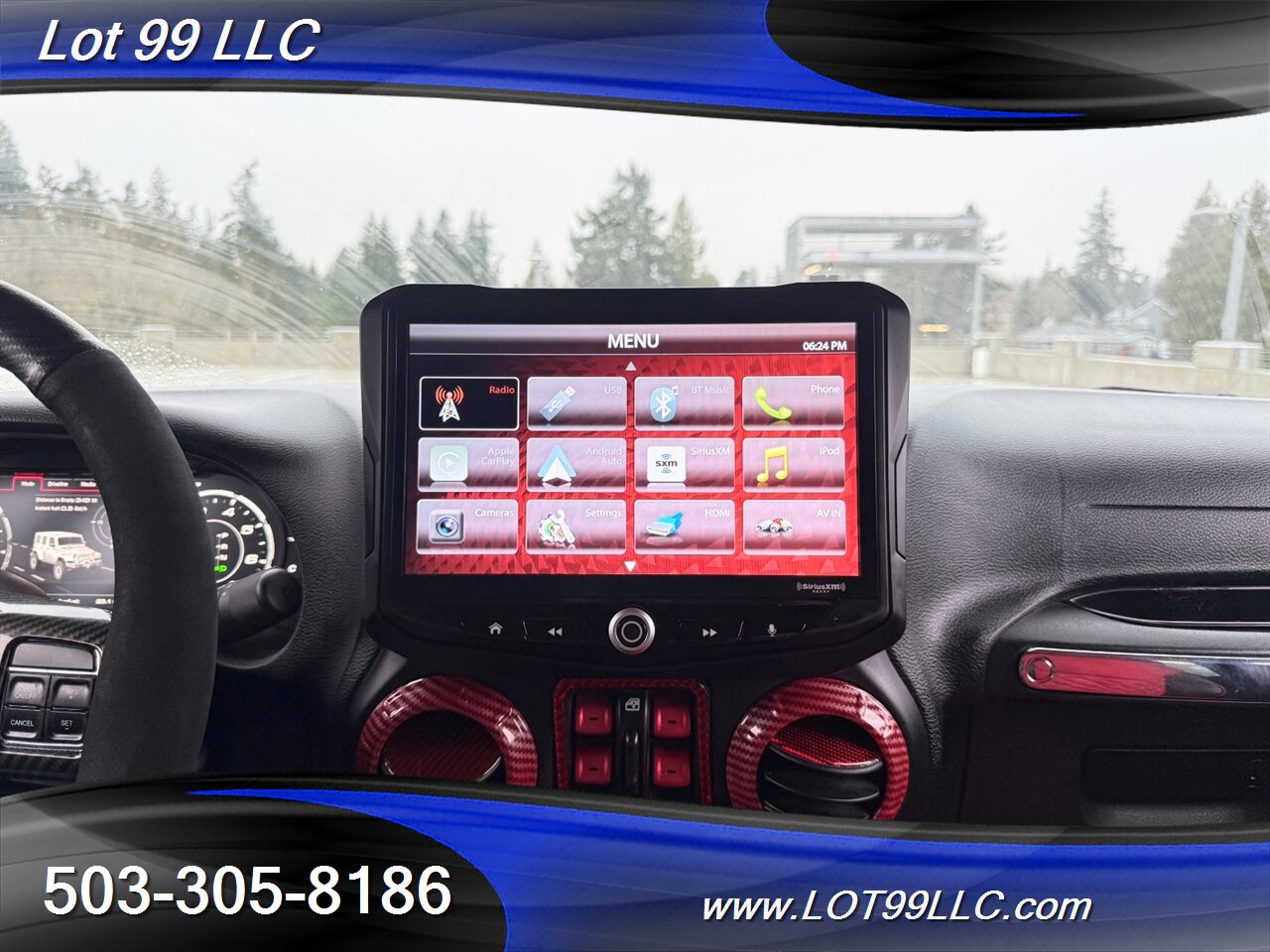 2018 Jeep Wrangler JK Unlimited Sahara ** Red Leather Interior** New 35 " Tires 20 " Wheels *CUSTOM HOOD & DASH* Lifted FOX - Photo 27 - Milwaukie, OR 97267