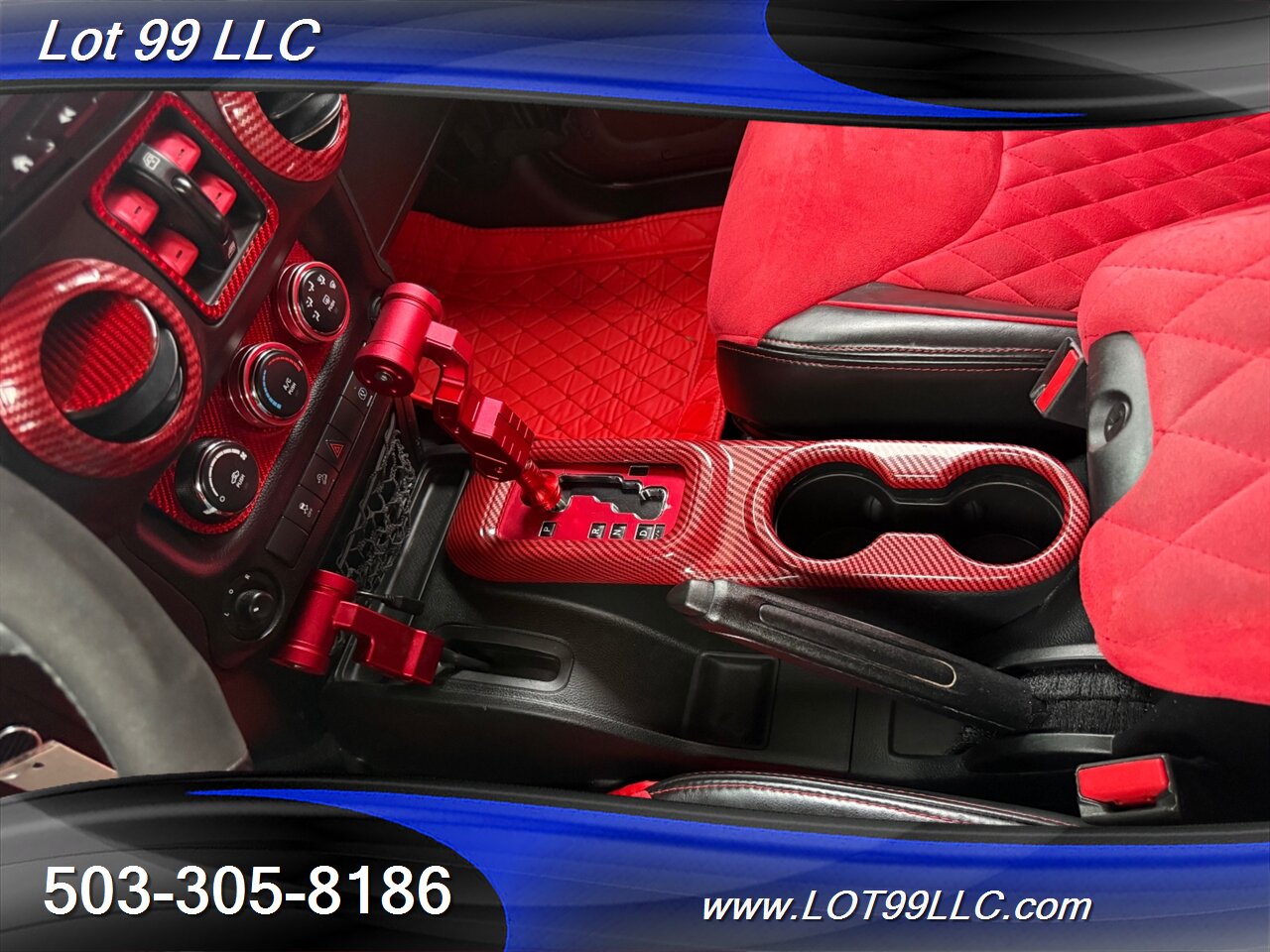 2018 Jeep Wrangler JK Unlimited Sahara ** Red Leather Interior** New 35 " Tires 20 " Wheels *CUSTOM HOOD & DASH* Lifted FOX - Photo 31 - Milwaukie, OR 97267