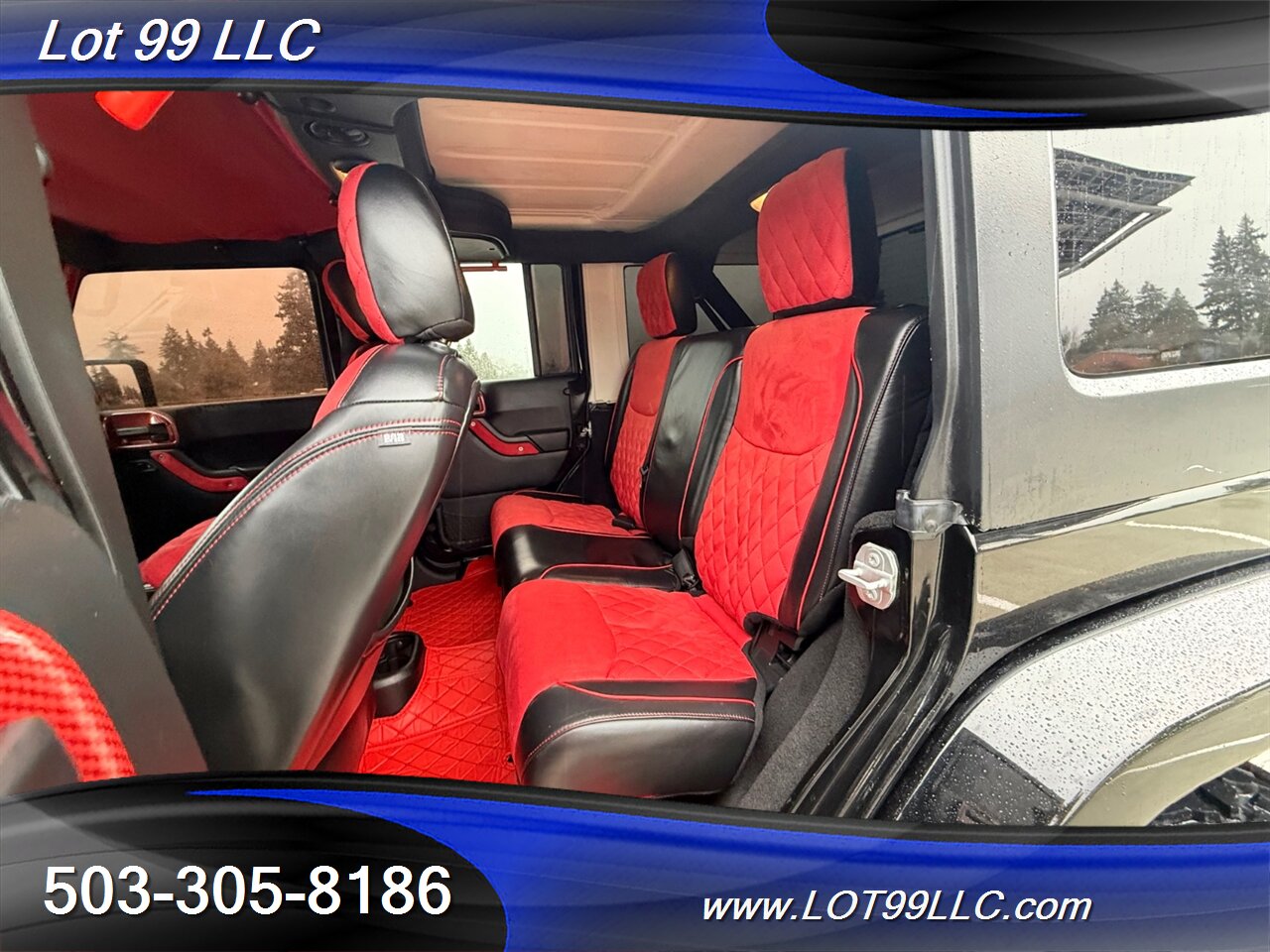 2018 Jeep Wrangler JK Unlimited Sahara ** Red Leather Interior** New 35 " Tires 20 " Wheels *CUSTOM HOOD & DASH* Lifted FOX - Photo 49 - Milwaukie, OR 97267