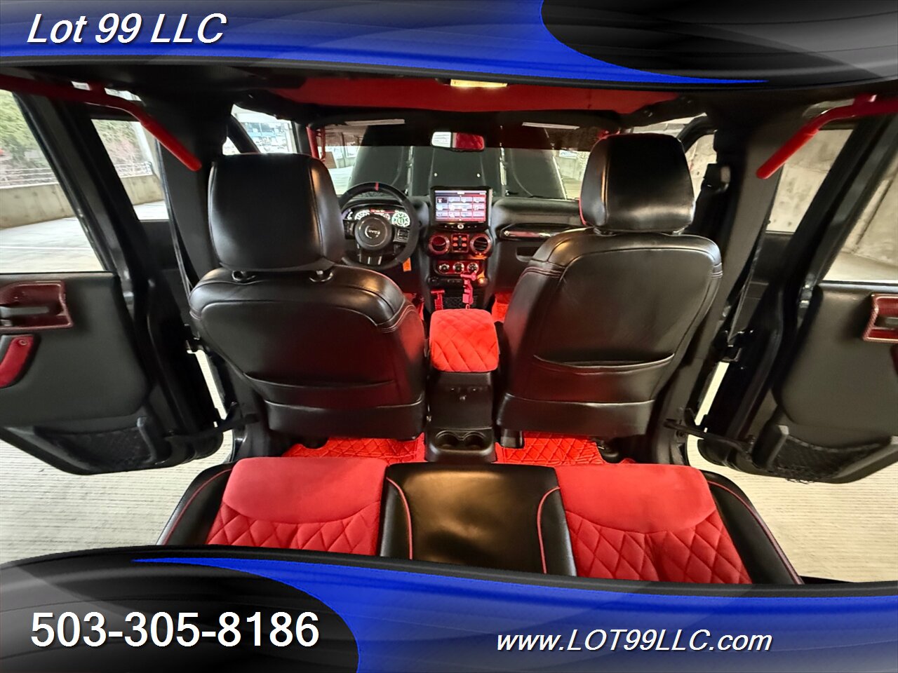 2018 Jeep Wrangler JK Unlimited Sahara ** Red Leather Interior** New 35 " Tires 20 " Wheels *CUSTOM HOOD & DASH* Lifted FOX - Photo 37 - Milwaukie, OR 97267