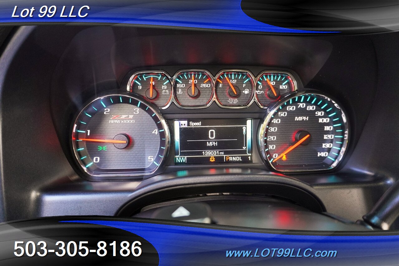 2018 Chevrolet Silverado 3500 LTZ 4X4 Crew Cab 6.6L DURAMAX Heated Leather GPS  Long Bed LIFTED Black Wheels Newer Tires 2 OWNERS - Photo 21 - Milwaukie, OR 97267