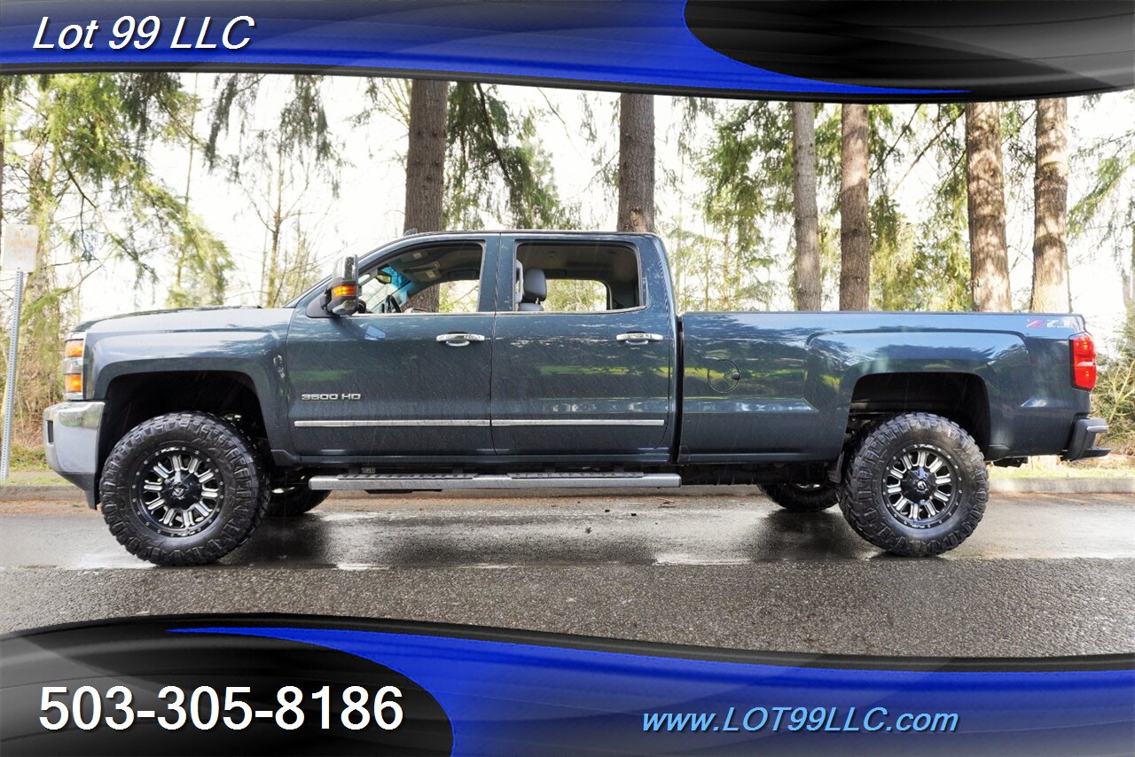 2018 Chevrolet Silverado 3500 LTZ 4X4 Crew Cab 6.6L DURAMAX Heated Leather GPS  Long Bed LIFTED Black Wheels Newer Tires 2 OWNERS - Photo 1 - Milwaukie, OR 97267