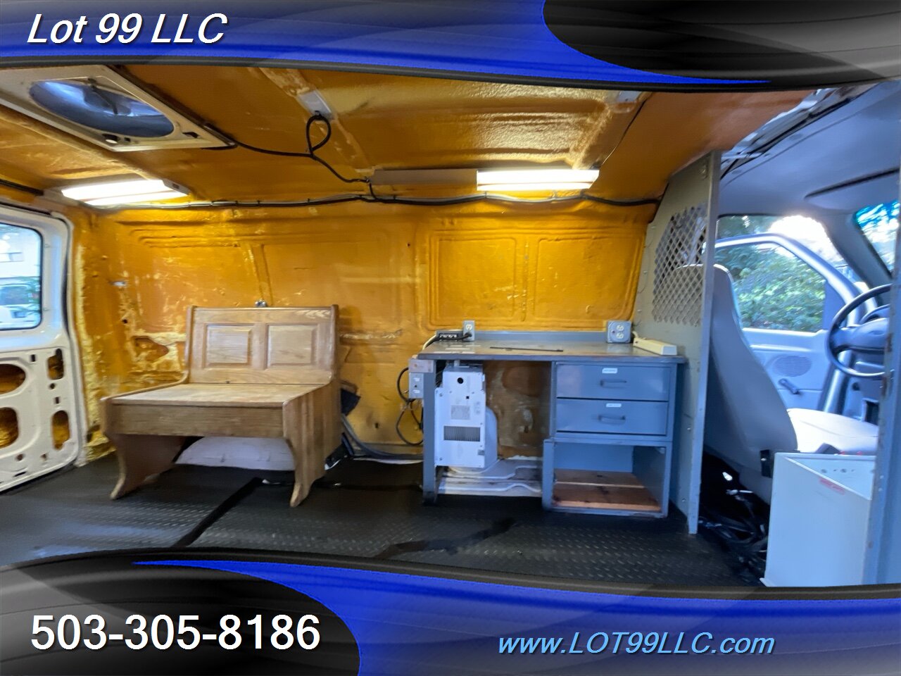 2000 Ford E-Series Van E250 135k Miles ** INSULATED ** Inverter Desk   - Photo 4 - Milwaukie, OR 97267