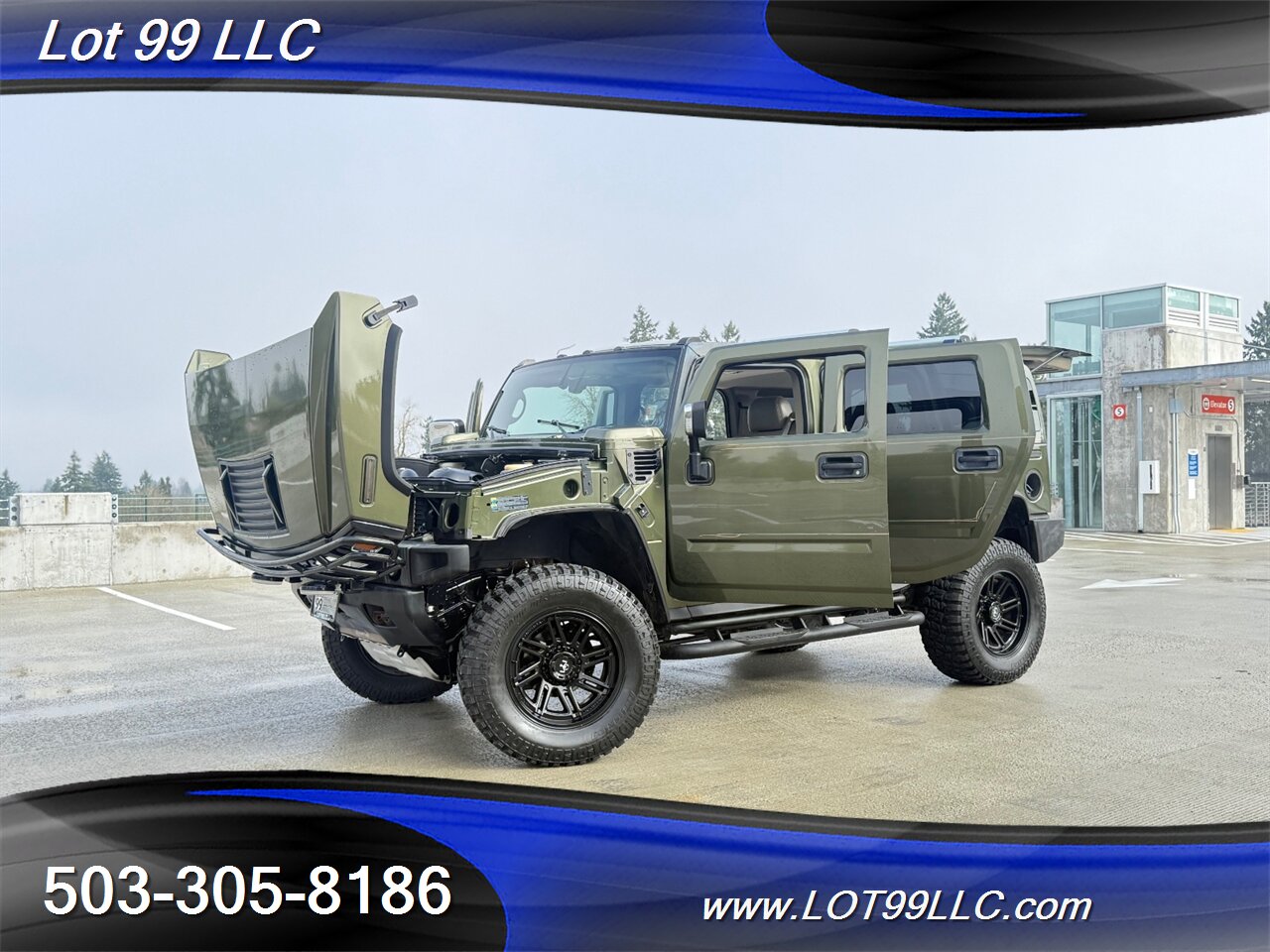 2003 Hummer H2 Lux Series 4x4 * Only 55k Miles * Lifted NEW 37 " 6.0 V8 Tires F&R Heated Leather Moon Roof - Photo 18 - Milwaukie, OR 97267