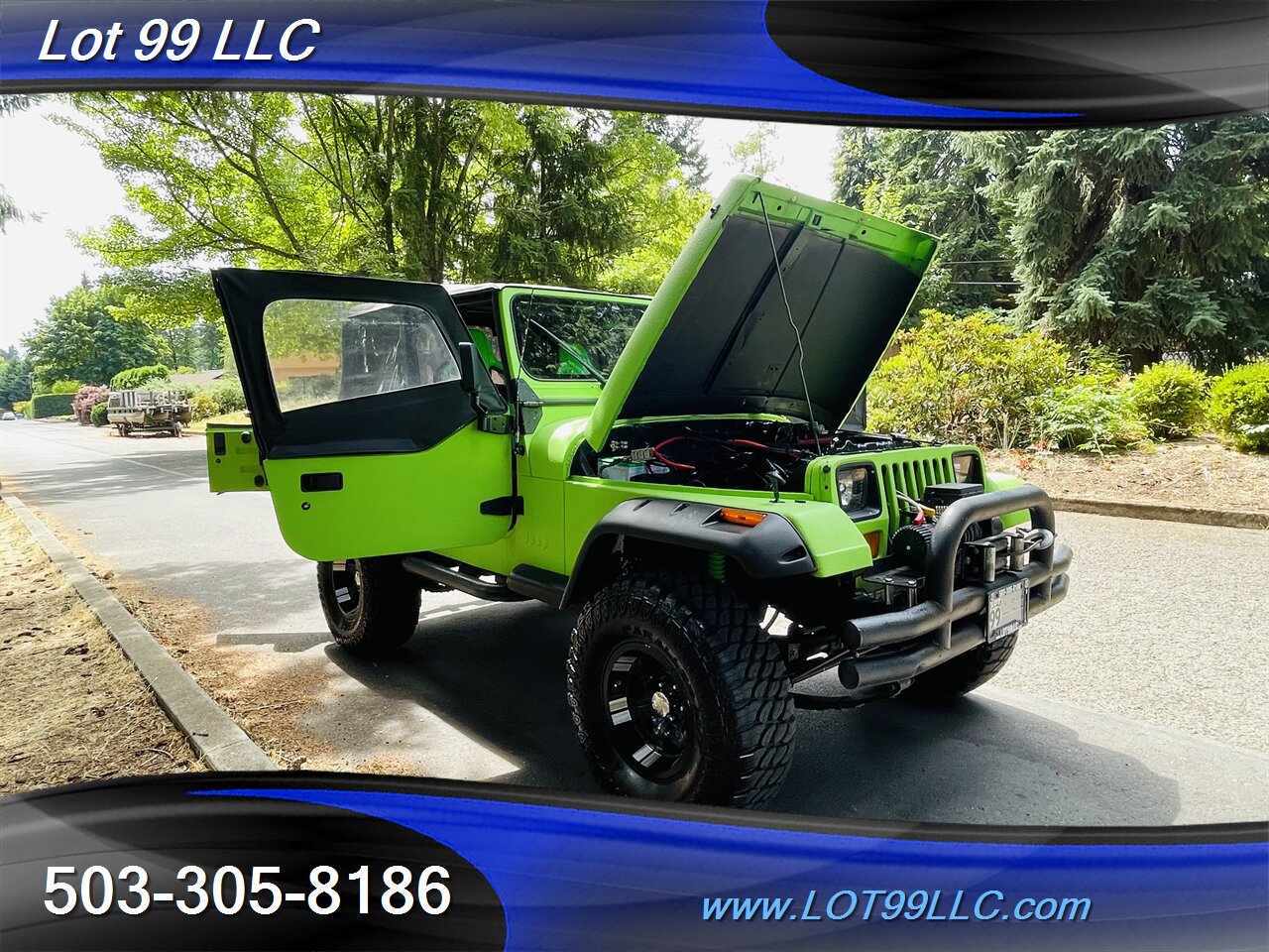 1992 Jeep Wrangler 4x4 *Lime Green Body Armour* Winch NEW TIRES Top   - Photo 32 - Milwaukie, OR 97267