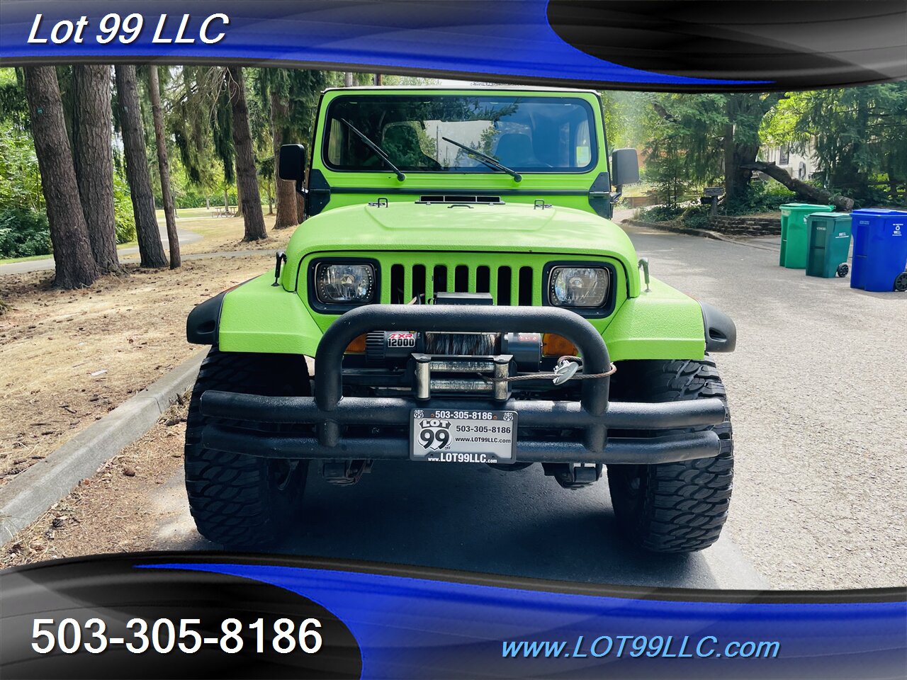 1992 Jeep Wrangler 4x4 *Lime Green Body Armour* Winch NEW TIRES Top   - Photo 3 - Milwaukie, OR 97267