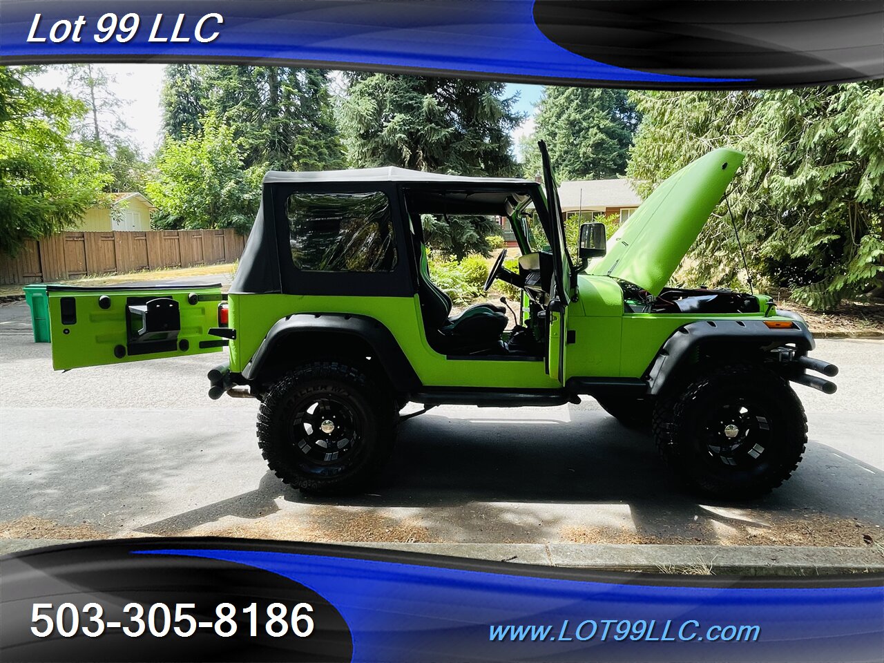 1992 Jeep Wrangler 4x4 *Lime Green Body Armour* Winch NEW TIRES Top   - Photo 31 - Milwaukie, OR 97267