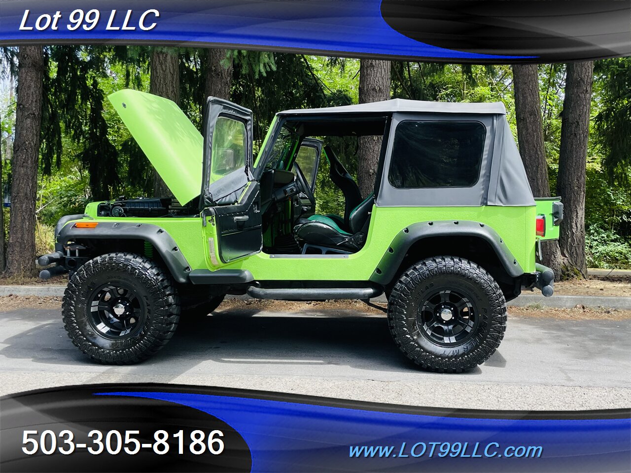 1992 Jeep Wrangler 4x4 *Lime Green Body Armour* Winch NEW TIRES Top   - Photo 28 - Milwaukie, OR 97267
