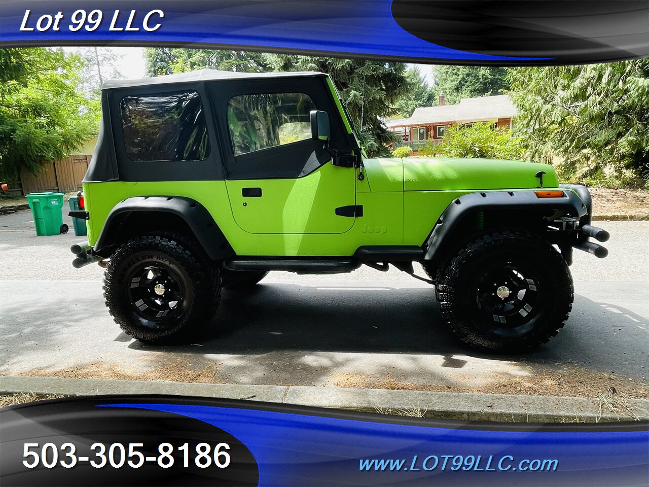 1992 Jeep Wrangler 4x4 *Lime Green Body Armour* Winch NEW TIRES Top   - Photo 5 - Milwaukie, OR 97267