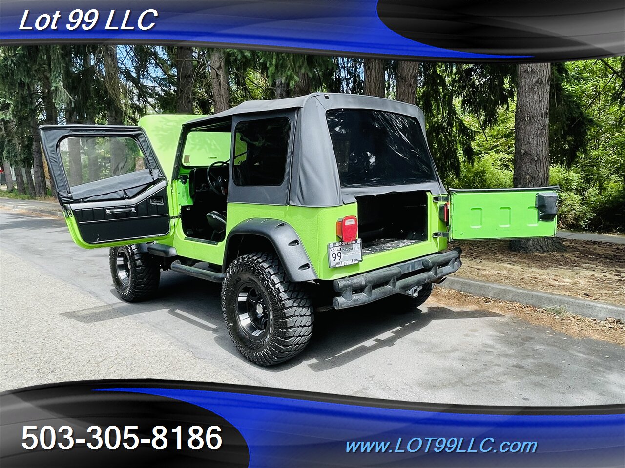 1992 Jeep Wrangler 4x4 *Lime Green Body Armour* Winch NEW TIRES Top   - Photo 21 - Milwaukie, OR 97267