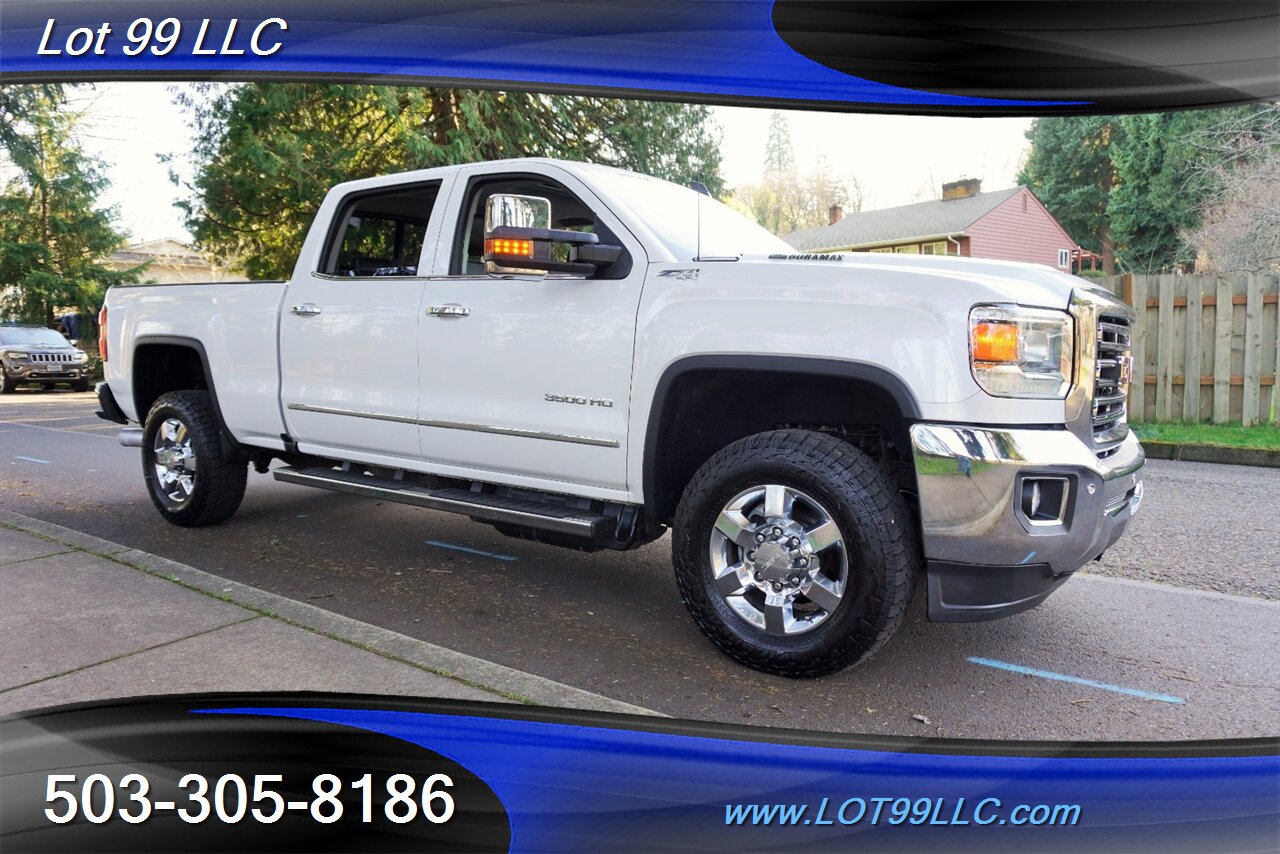 2018 GMC Sierra 3500HD SLT 4X4 6.6L DURAMAX Heated AC Leather Moon Roof  Chrome Wheels Newer Tires Short Bed 1 OWNER NO RUST Local Trade - Photo 7 - Milwaukie, OR 97267