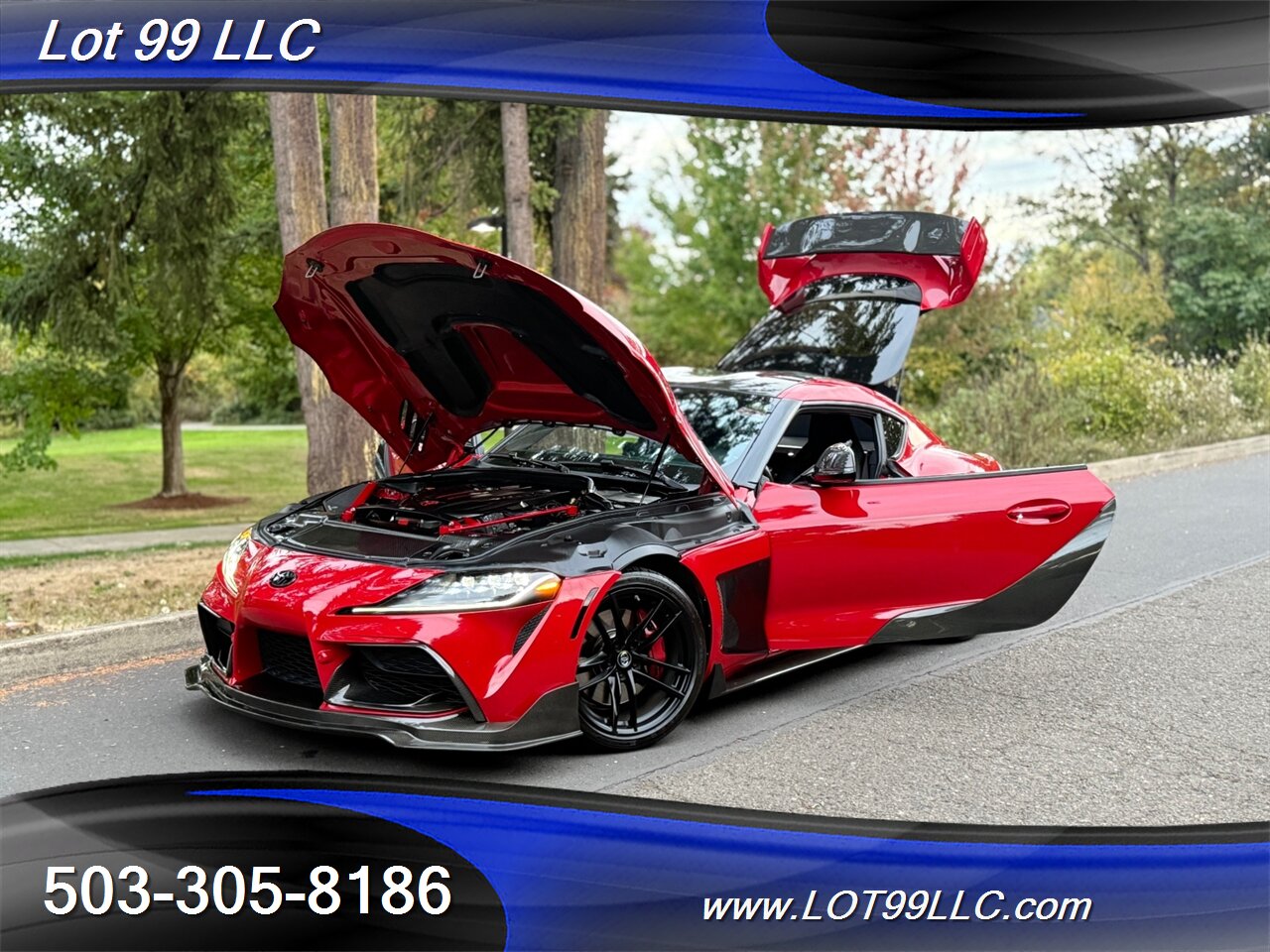 2020 Toyota Supra GR Launch Edition Carbon Fiber BodyKit ecutek Tune  HKS Exhaust Carbon Hood-Steering Wheel - Photo 122 - Milwaukie, OR 97267