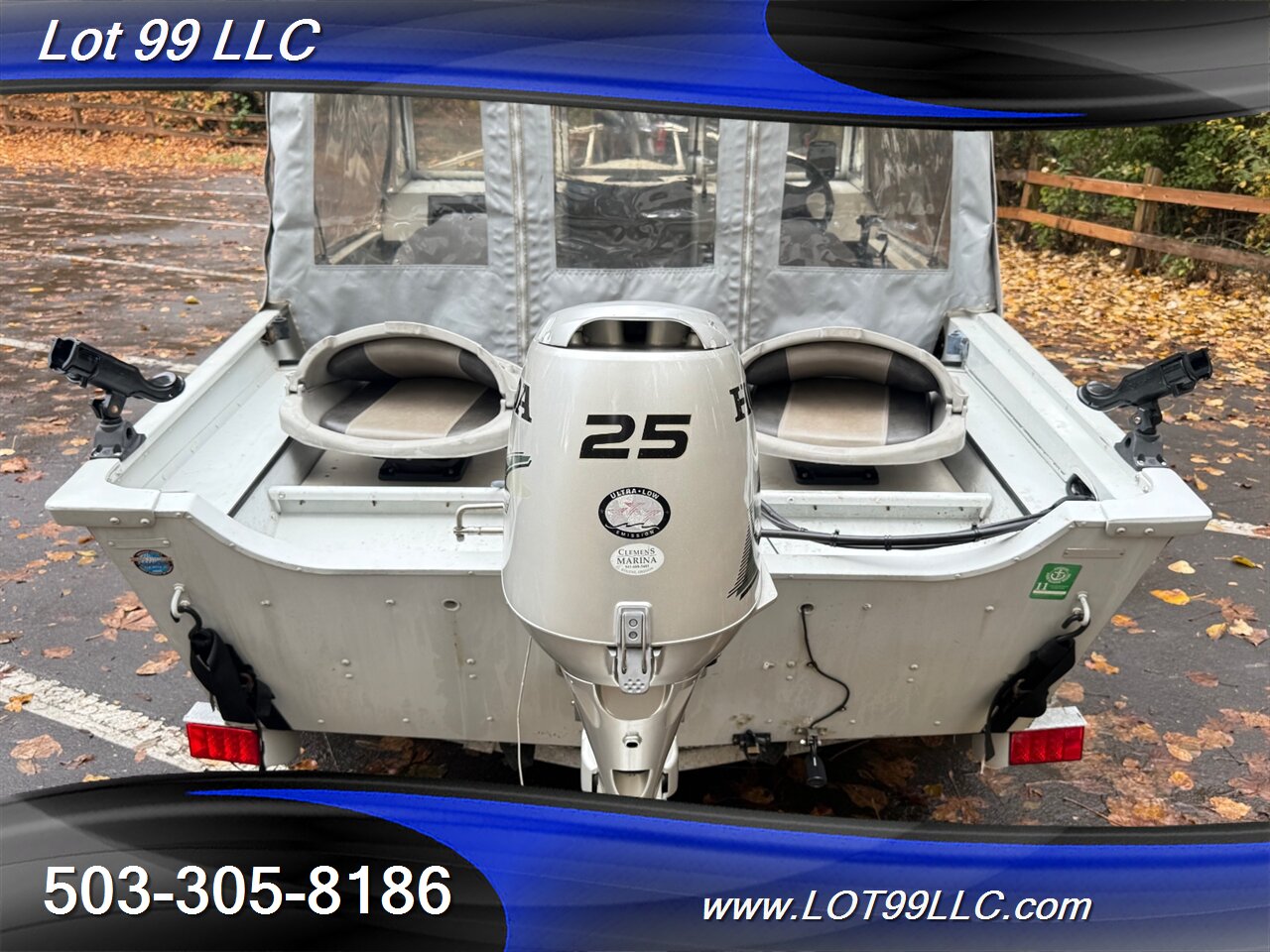 2004 SMOKER CRAFT TRACER 16' Fishermans Canvas Top 25hp Honda New Seats Lowrance Fishfinder Drop Curtain  Like: Alaskan Pro Osprey Lund Lodge - Photo 18 - Milwaukie, OR 97267