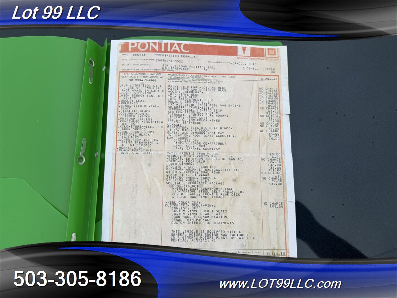 1979 Pontiac Firebird Formula 56k Miles 301 V8 Th350 Automatic Nocturne Blue AC Disc Brakes - Photo 73 - Milwaukie, OR 97267