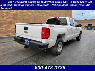 2017 Chevrolet Silverado 1500 Work Truck  4X4 -- Crew Cab 5.8ft Bed  Backup Camera - Bluetooth - NO Accident - Clean Title - All Serviced - Photo 2 - Wood Dale, IL 60191