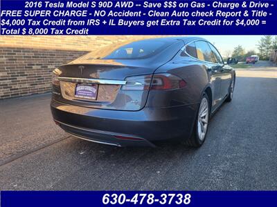 2016 Tesla Model S 90D AWD -- Save $$$ on Gas - Charge & Drive -  - Warranty - NO Accident - Clean Auto check Report & Title - $4,000 Tax Credit already taken off the List Price - Photo 2 - Wood Dale, IL 60191