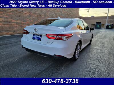 2020 Toyota Camry LE -- Backup Camera - Bluetooth -  NO Accident - Clean Title - All Serviced