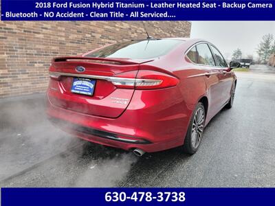 2018 Ford Fusion Hybrid Titanium - Leather Heated Seat - Backup Camera  - Bluetooth - NO Accident - Clean Title - All Serviced.... - Photo 2 - Wood Dale, IL 60191