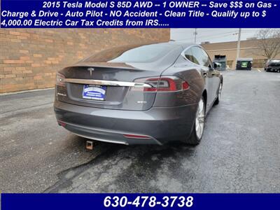 2015 Tesla Model S 85D AWD  -- 1 OWNER -- Save $$$ on Gas -  Charge & Drive - 249 Miles Range - Auto Pilot - NO Accident - Clean Title - $4,000 Tax Credit already taken off the List Price - Photo 2 - Wood Dale, IL 60191