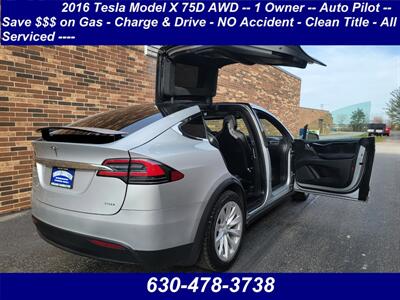 2016 Tesla Model X 75D AWD -- 1 Owner -- Save $$$ on Gas - WARRANTY  - Charge & Drive - Auto Pilot - NO Accident - Clean Title - All Serviced - Photo 2 - Wood Dale, IL 60191