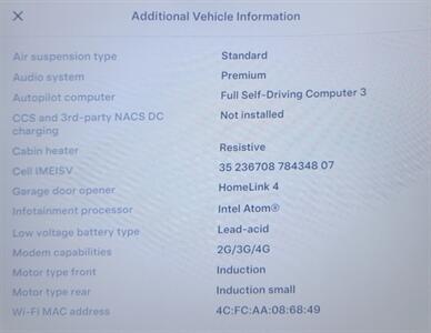 2017 Tesla Model S 90D AWD -- 7 Passenger/Jump Seat - 300 Miles  on Full Charge - Autopilot - Premium Upgrades Package - Sunroof - Smart Air Suspension - Power and Lighting Package - Clean Title - Photo 19 - Wood Dale, IL 60191