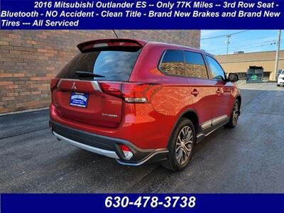 2016 Mitsubishi Outlander ES  AWD  -- Only 77K Miles -- 3rd Row Seat -  Bluetooth - NO  Accident - Clean Title - All Serviced - Photo 2 - Wood Dale, IL 60191