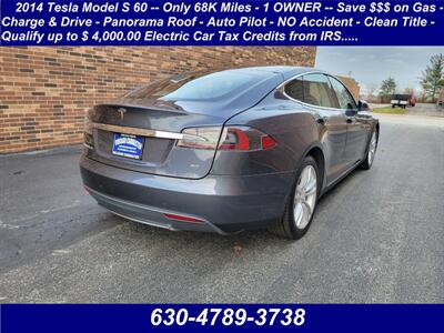 2014 Tesla Model S 60 -- Only 68K Miles - 1 OWNER -- Save $$$ on Gas  - Charge & Drive - Panorama Roof - Auto Pilot - NO Accident - Clean Title - $4,000 Tax Credit already taken off the List Price - Photo 2 - Wood Dale, IL 60191