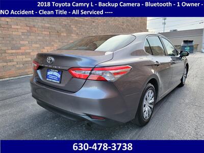 2018 Toyota Camry L  Backup Camera - Bluetooth - 1 Owner -  NO Accident - Clean Title - All Serviced