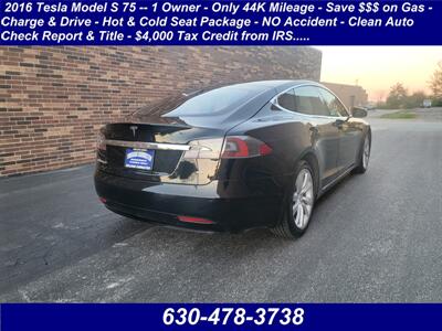 2016 Tesla Model S 75 -- Only 46K Mileage - FSD Capability -  1 Owner - Save $$$ on Gas - Hot & Cold Pkg - Charge & Drive - Clean Auto check Report & Title - Warranty - Photo 2 - Wood Dale, IL 60191