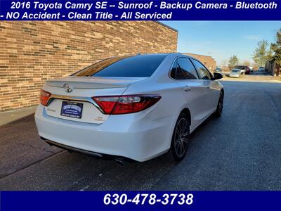 2016 Toyota Camry SE -- Sunroof - Backup Camera - Bluetooth -  NO Accident - Clean Title - All Serviced - Photo 2 - Wood Dale, IL 60191