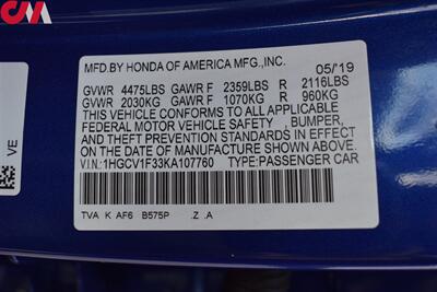 2019 Honda Accord Sport 4dr Sedan (1.5T I4 CVT)! Back Up Camera! Lane Assist! Collision Mitigation! Driver Monitoring Alert! Econ & Sport Modes! Bluetooth/USB! All Weather Mats! - Photo 30 - Portland, OR 97266