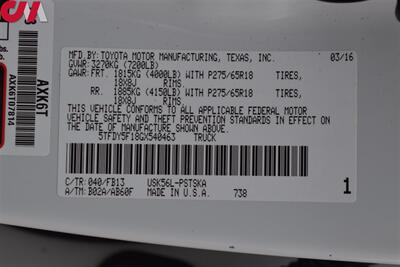 2016 Toyota Tundra SR5  4x4 4dr CrewMax Cab Pickup SB! Rear View Camera! Bluetooth! Navigation! Tow Package! 4H & 4L! Bed Cover! Vehicle Stability Control! - Photo 22 - Portland, OR 97266