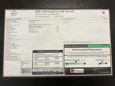 2025 Mercedes-Benz Sprinter 2500  Cargo 144 " - Photo 27 - Tempe, AZ 85281