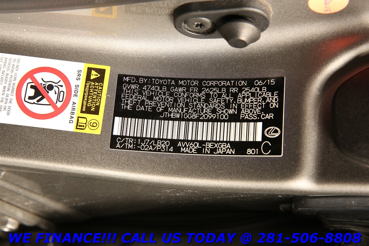 2015 Lexus ES300h 2015 HYBRID LUX PKG NAV SUN BLIND WOOD 57K MLS   - Photo 30 - Houston, TX 77031