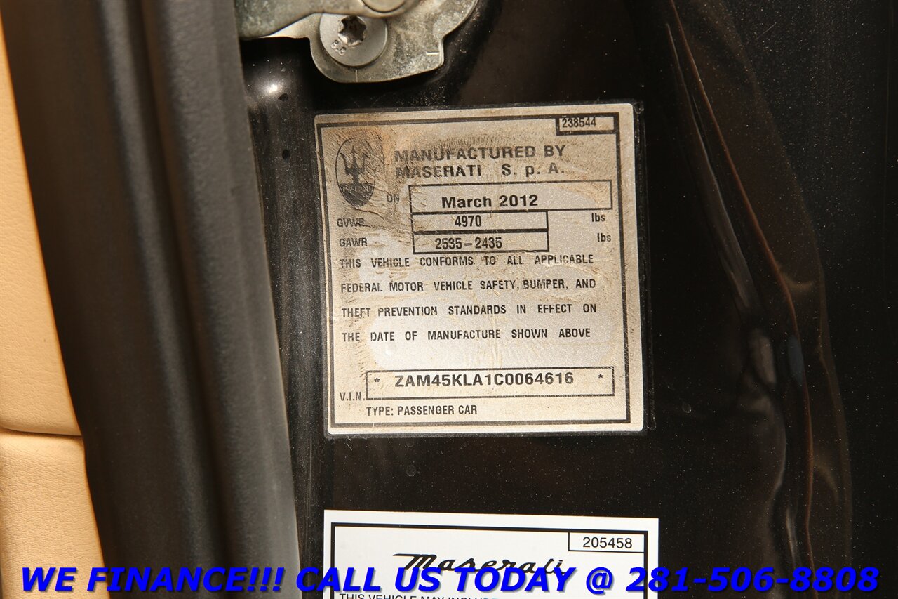 2012 Maserati Gran Turismo 2012 S SPORT HEATSEAT WOOD BOSE 72K MLS - Photo 26 - Houston, TX 77031