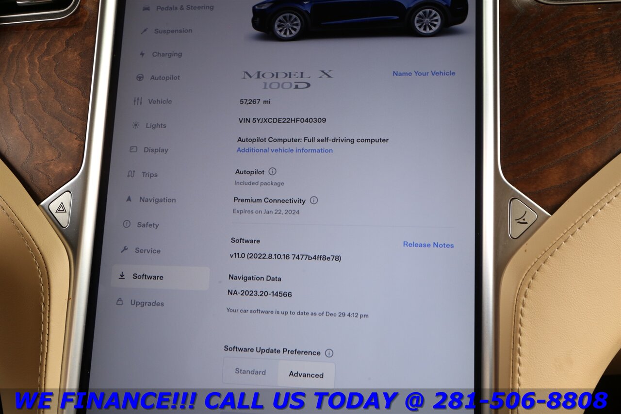 2017 Tesla Model X 2017 100D AWD FSD AUTOPILOT NAV BLIND CAM WOOD 57K   - Photo 16 - Houston, TX 77031