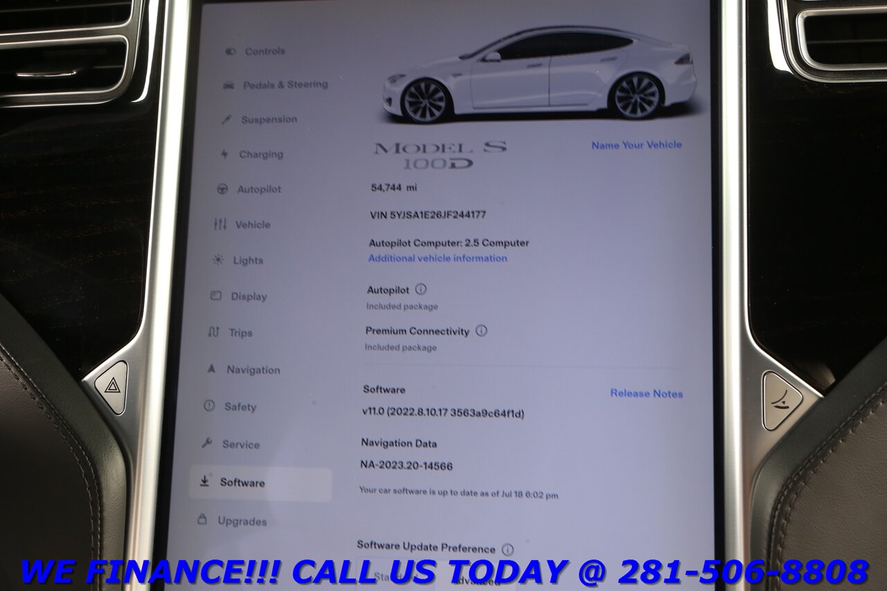 2018 Tesla Model S 2018 100D AWD AUTOPILOT NAV PANO BLIND 54K   - Photo 16 - Houston, TX 77031