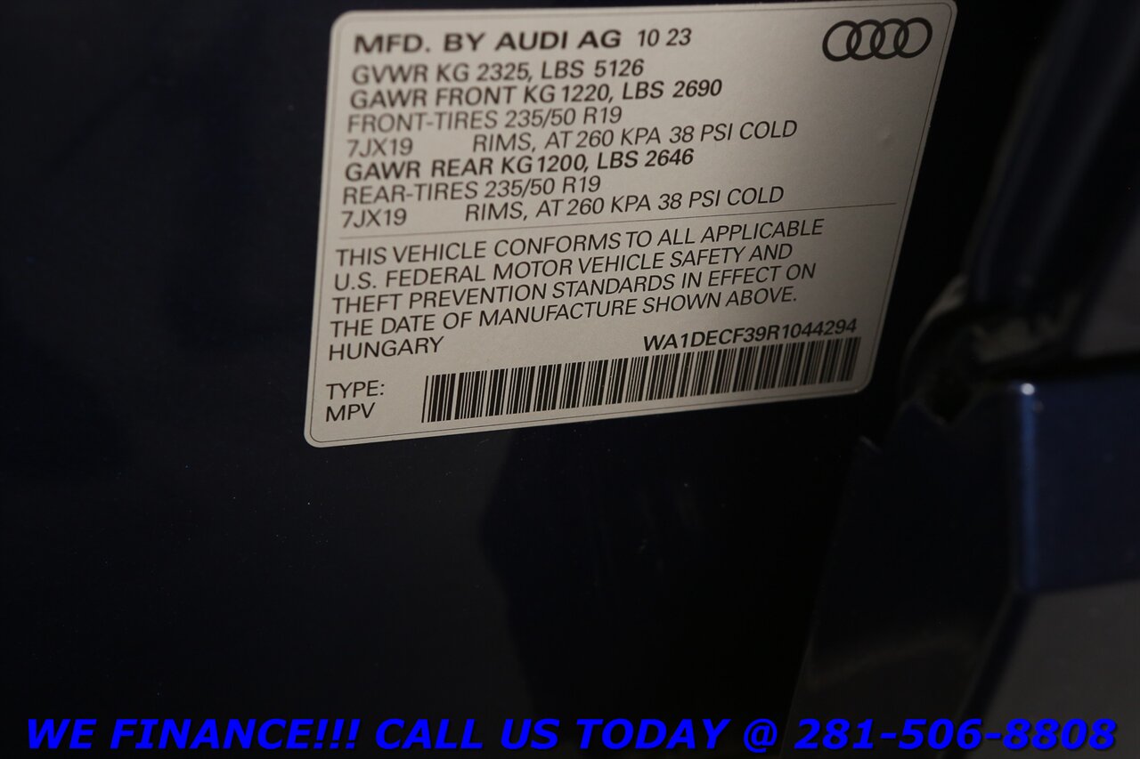 2024 Audi Q3 2024 Quattro S line Premium NAV PANO ADAPT 3K   - Photo 30 - Houston, TX 77031