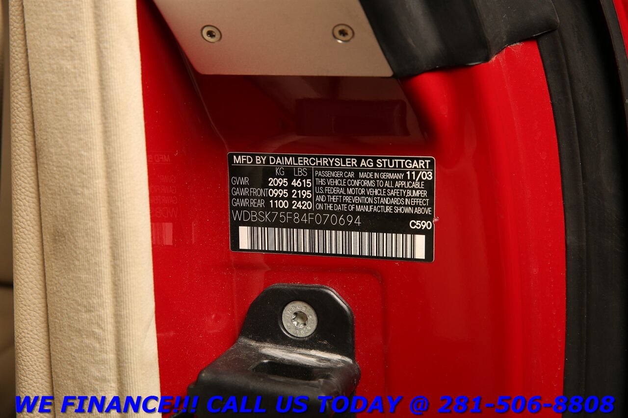 2004 Mercedes-Benz 2004 SL 500 CONVERTIBLE NAV HEATSEAT BOSE 26K MLS   - Photo 26 - Houston, TX 77031