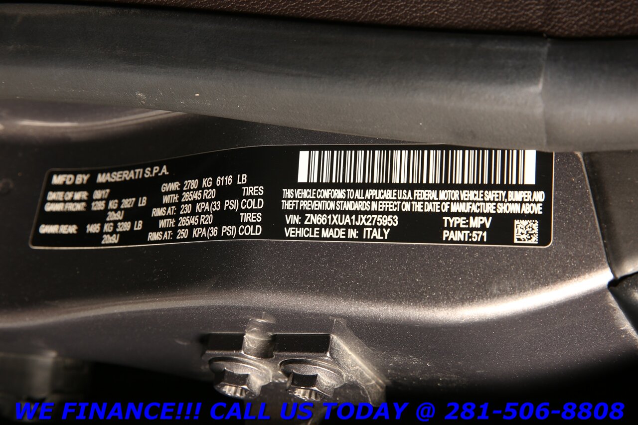 2018 Maserati Levante 2018 AWD NAV PANO BLIND ACTIVE CRUISE 25K MLS   - Photo 29 - Houston, TX 77031