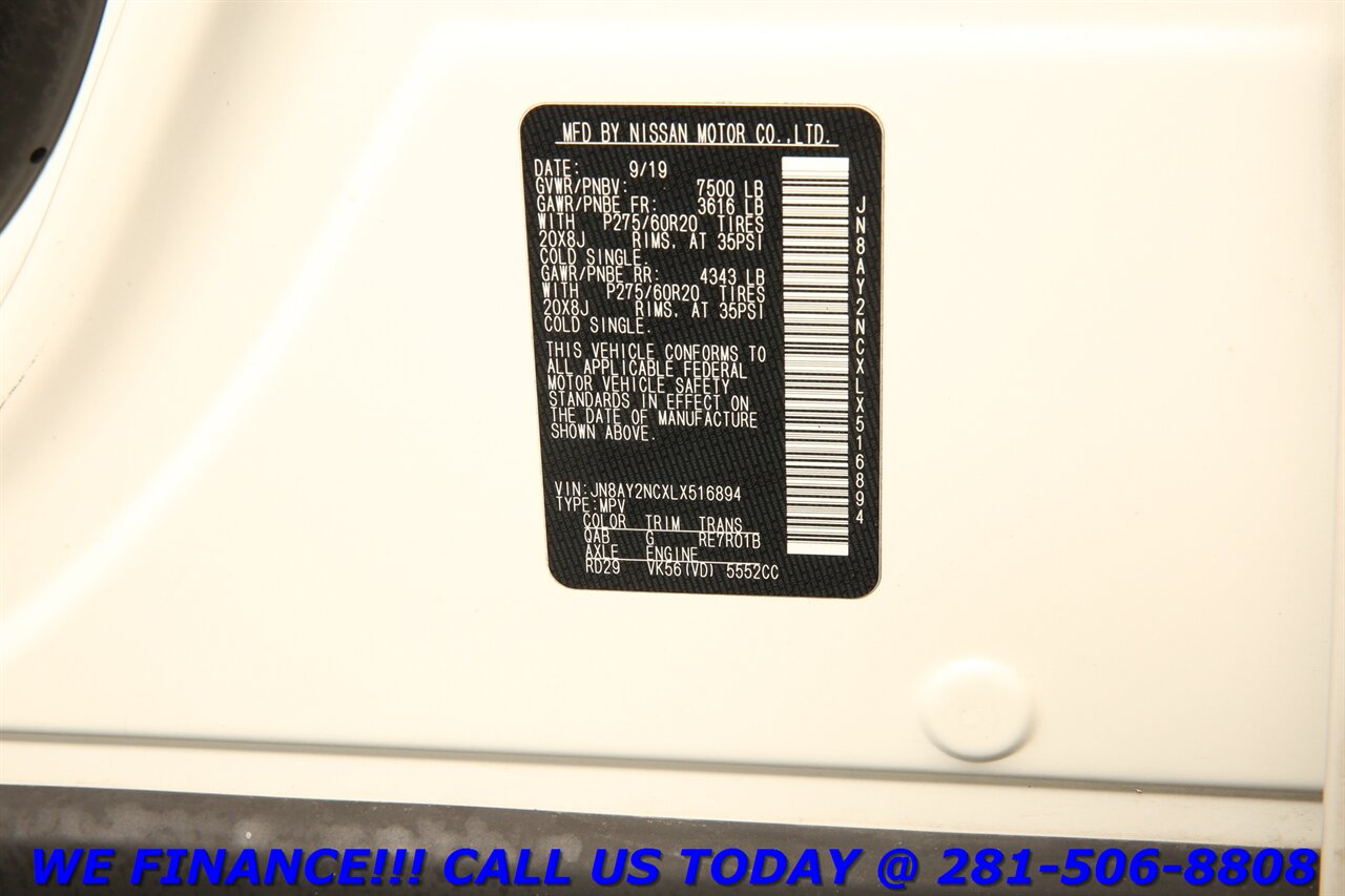 2020 Nissan Armada 2020 SL AWD PREM PKG NAV SUN 3ROW HEATSEAT BLIND   - Photo 32 - Houston, TX 77031