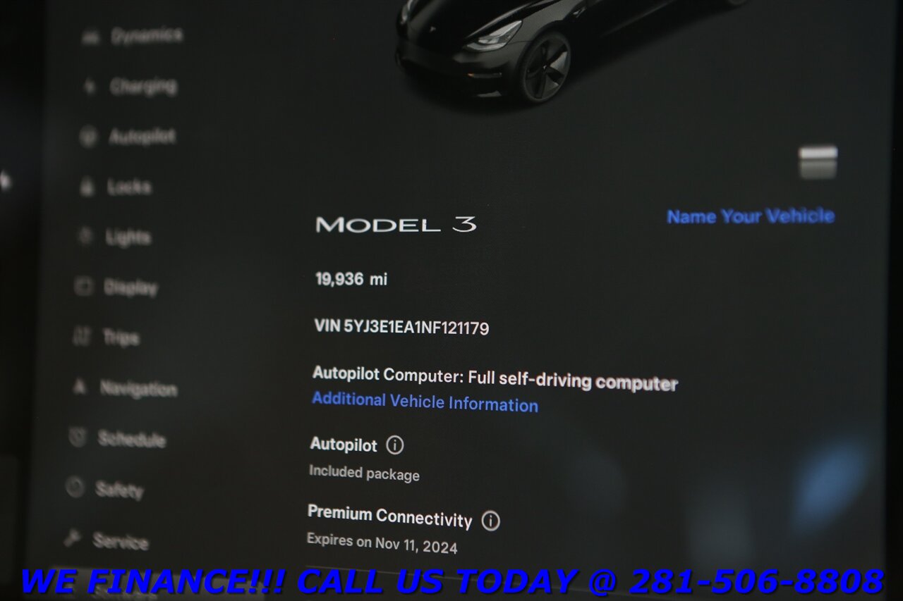 2022 Tesla Model 3 2022 FSD AUTOPILOT NAV PANO BLIND HEATSEAT 19K   - Photo 16 - Houston, TX 77031