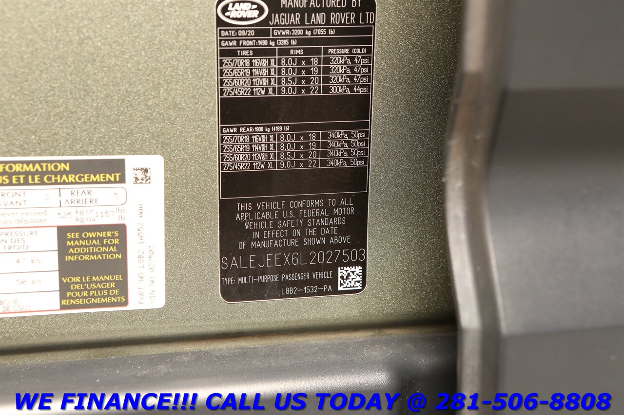 2020 Land Rover Defender 2020 110 S AWD 7-PASS NAV PANO BLIS 3ROW MERIDIAN   - Photo 31 - Houston, TX 77031