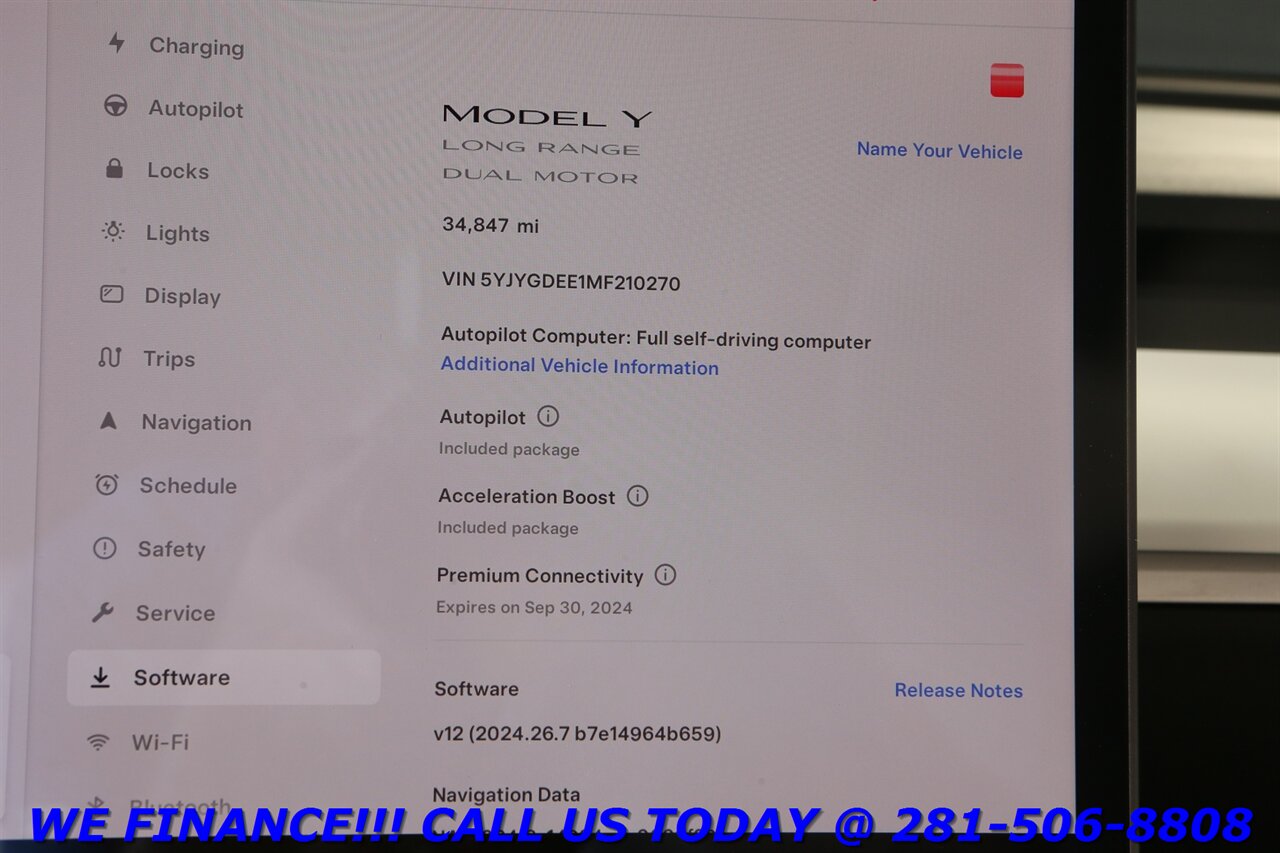 2021 Tesla Model Y 2021 Long Range AWD FSD AUTOPILOT NAV PANO ACCEL   - Photo 15 - Houston, TX 77031