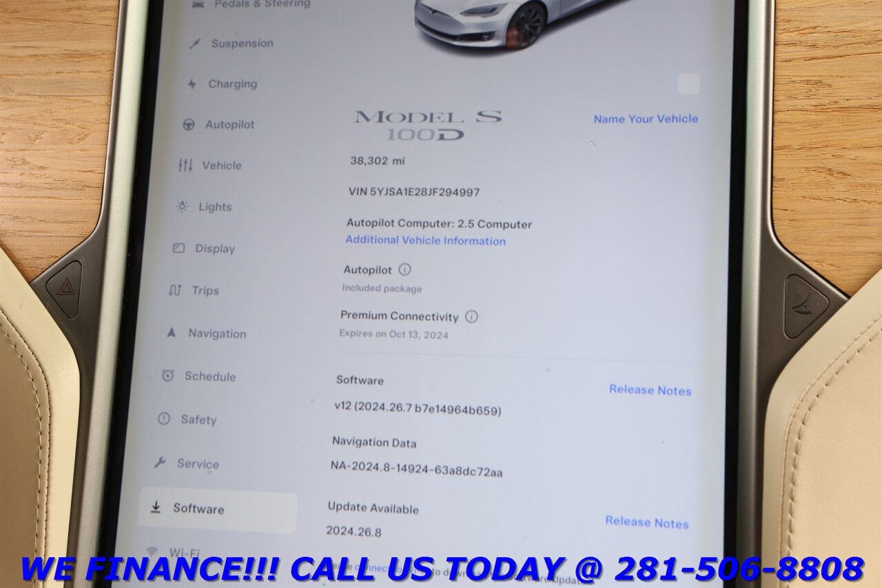 2018 Tesla Model S 2018 100D AWD AUTOPILOT NAV PANO CAMERA 38K   - Photo 15 - Houston, TX 77031