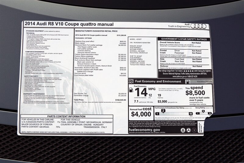 2014 Audi R8 V10 5.2 quattro 6-Speed   - Photo 82 - Rockville, MD 20850