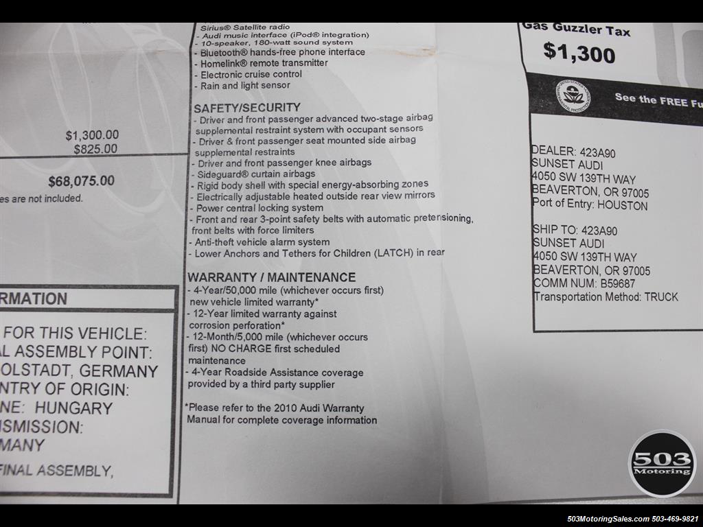 2010 Audi S5 4.2 quattro Prestige; Manual w/ Only 8k Miles!   - Photo 51 - Beaverton, OR 97005