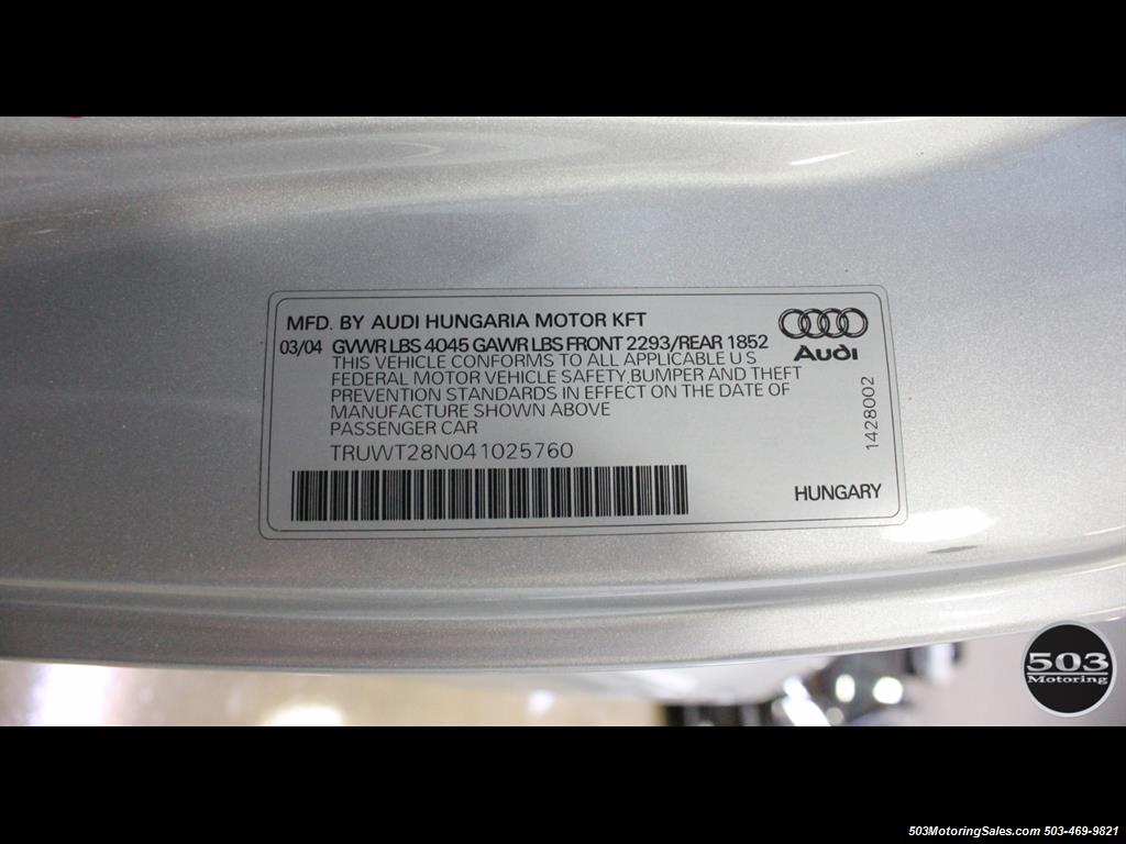 2004 Audi TT 225hp quattro; AWD Silver/Black 6-Speed Manual!   - Photo 56 - Beaverton, OR 97005